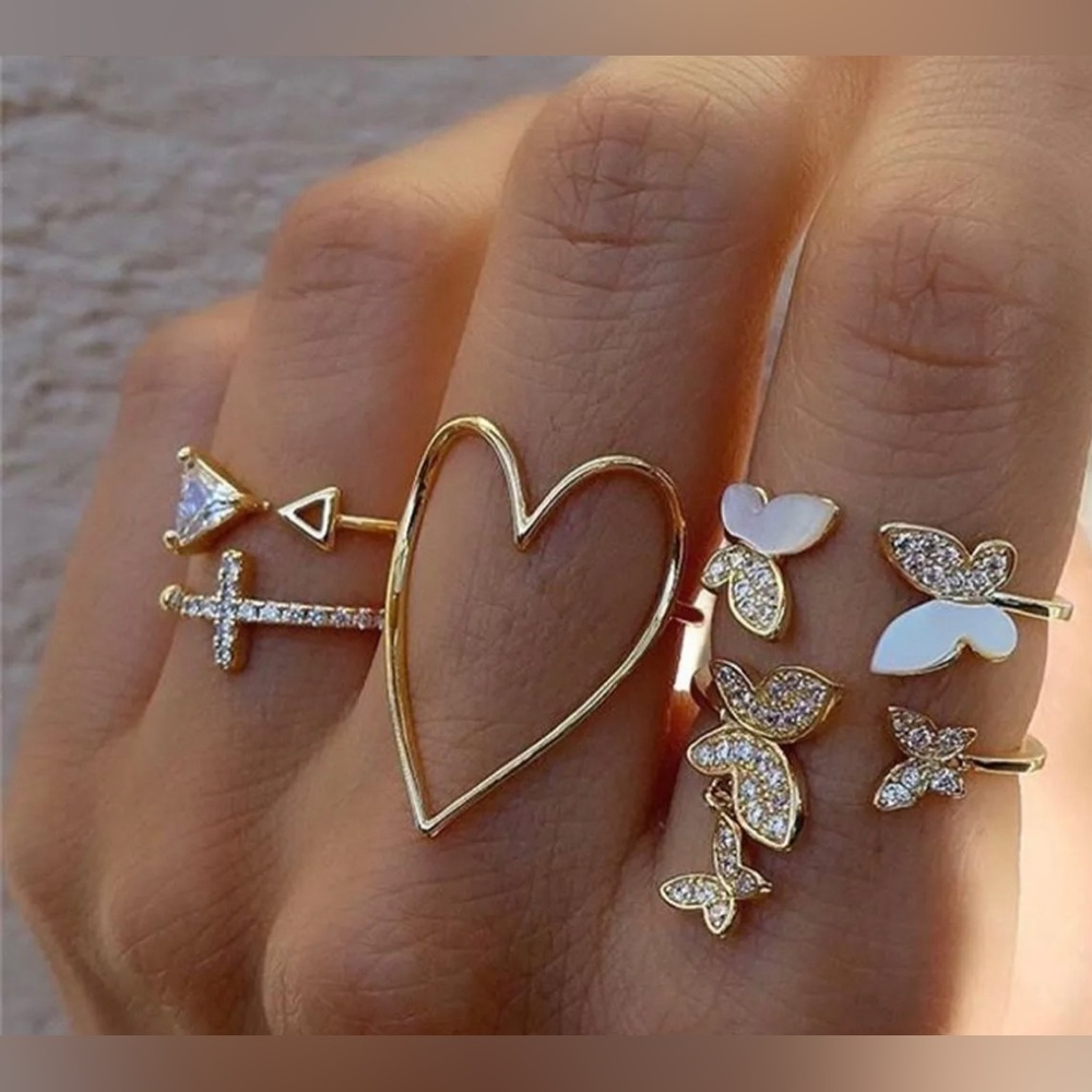 Brand New Heart Ring Bundle